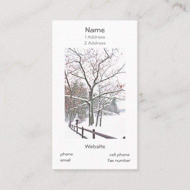 Geschäfts-Karten mit einer Touch der Natur Visitenkarte (Vorderseite)