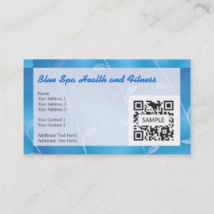 Geschäfts-Karten-Schablonen-Blau-Wellness-Center Visitenkarte