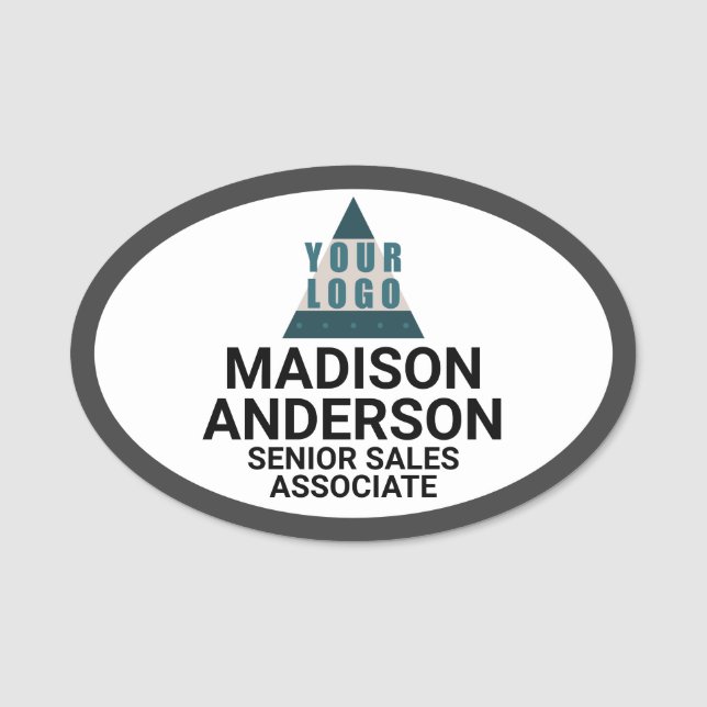 Geschäfts-Logo wählen Ihr Farbkundenspezifisches Namensschild (Vorderseite)