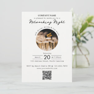 Geschäfts-Netzwerk-Dinner-Event-Foto-QR-Code Einladung