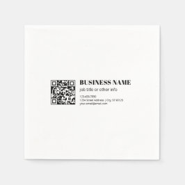 Geschäfts-QR-Code & editierbarer retro-moderner Te Serviette