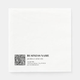 Geschäfts-QR-Code & editierbarer retro-moderner Te Serviette