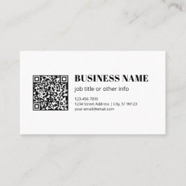 Geschäfts-QR-Code & editierbarer retro-moderner Te Visitenkarte