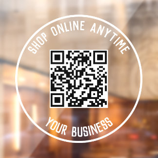 Geschäfts-QR-Code-Fensteraufkleber - Einkaufen jed Fensteraufkleber