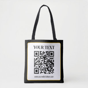 Geschäfts-QR-Code mit oberem und unterem Text, Sch