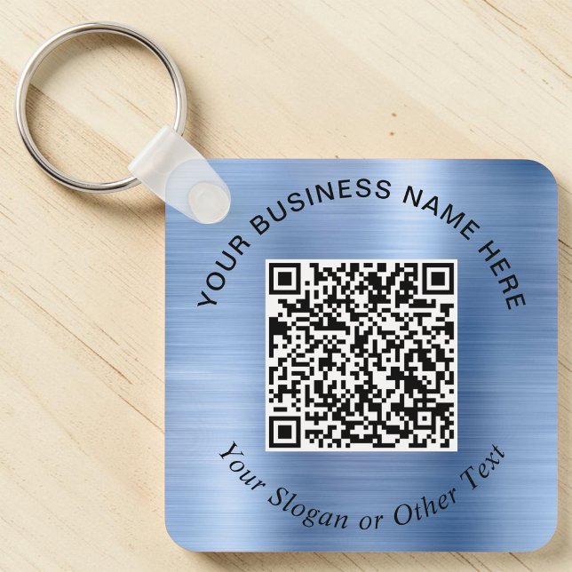 Geschäfts-QR-Code Promotional Blau Schlüsselanhänger (Business QR Code Promotional Blue Keychain)