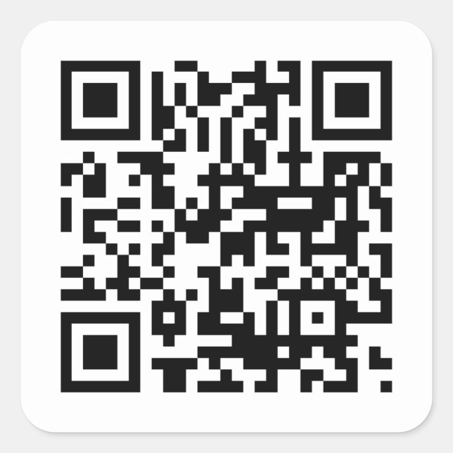 Geschäfts-QR-Code Quadratischer Aufkleber (Vorderseite)