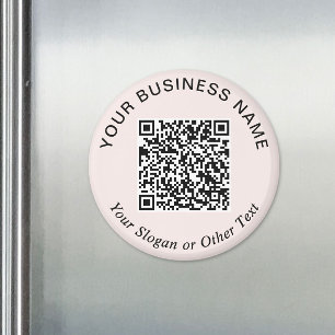Geschäfts-QR-Code Rosa Werbeartikel Magnet