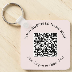 Geschäfts-QR-Code Rosa Werbeartikel Schlüsselanhänger