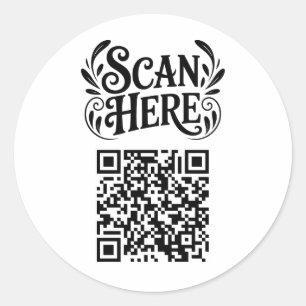 Geschäfts-QR-Code Runder Aufkleber