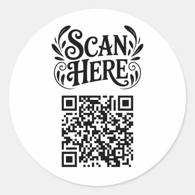 Geschäfts-QR-Code Runder Aufkleber (Vorderseite)