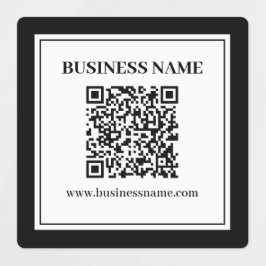 Geschäfts-QR-Code | Schwarz & Weiß Etiketten