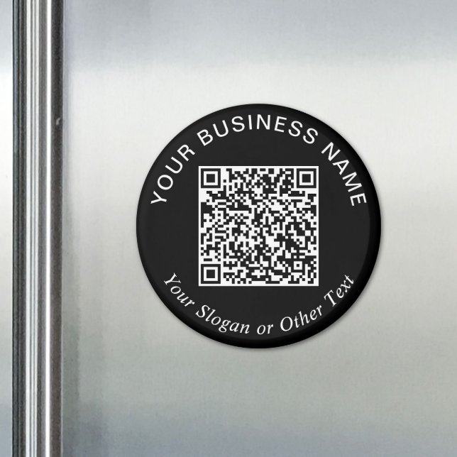 Geschäfts-QR-Code Schwarz Werbeartikel Magnet (Business QR Code Black Promotional Magnet)