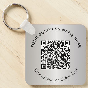 Geschäfts-QR-Code Werbe-Silber Schlüsselanhänger