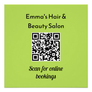 Geschäfts-QR-Code Werbeindividualisierung Schönhei Poster