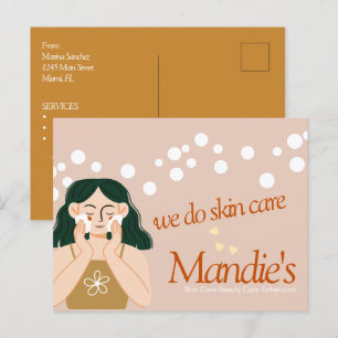 Geschäfts-Salon-Branding für Hautpflege-Esthetiker Postkarte