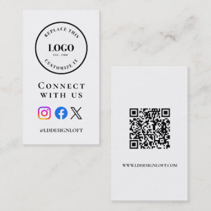 Geschäfts-Social-Media-QR-Code-Website Benutzerdef Visitenkarte