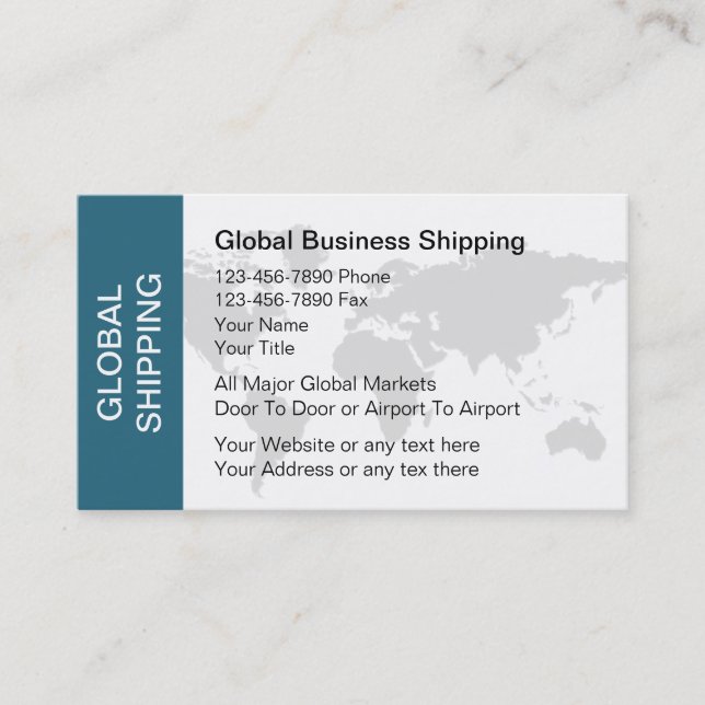 Geschäfts-Verschiffen-Visitenkarten Visitenkarte