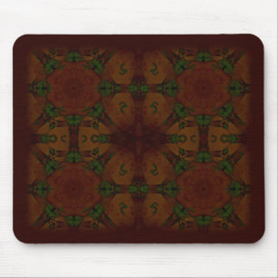 Geschäfts-Vintage Fraktal-Polygone Brown Mousepad