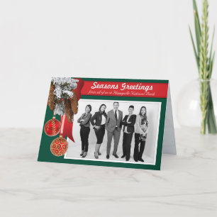 Geschäfts-Weihnachtsfeiertags-Foto Feiertagskarte