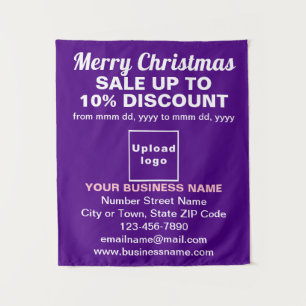 Geschäfts-Weihnachtsverkauf auf Purple Tapestry Wandteppich