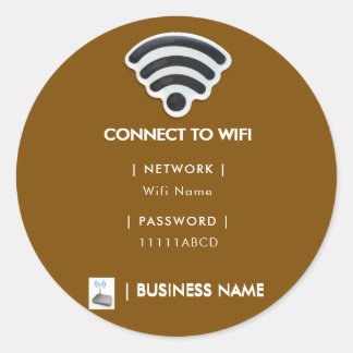Geschäfts-Wifi Moderne Netzwerk-Pedestal Runder Aufkleber