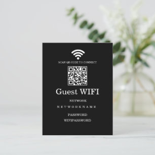 Geschäfts-Wifi modernes Netzwerk-QR-Code Postkarte