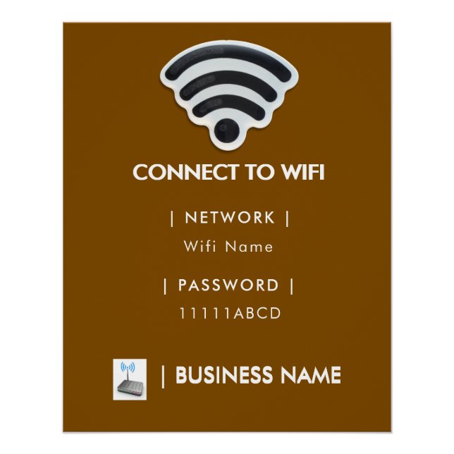 Geschäfts-Wifi modernes Netzwerkpodest Poster (Vorderseite)
