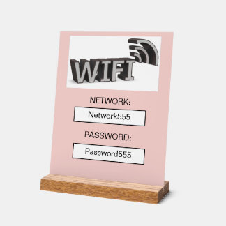 Geschäfts-Wifi Morden Passwort Acryl-Tisch Acrylschild