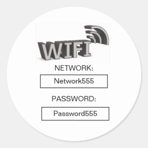 Geschäfts-Wifi Morden Passwort Runder Aufkleber