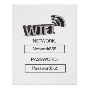 Geschäfts-Wifi-Passwort Poster
