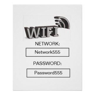 Geschäfts-Wifi-Passwort Poster