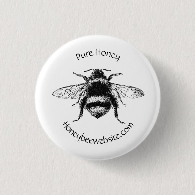 Geschäftsabzeichen - Honeybee Design Button (Vorderseite)