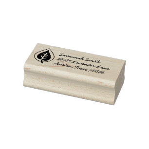 Geschäftsadresse des Logos "Essential Oil Drop and Gummistempel
