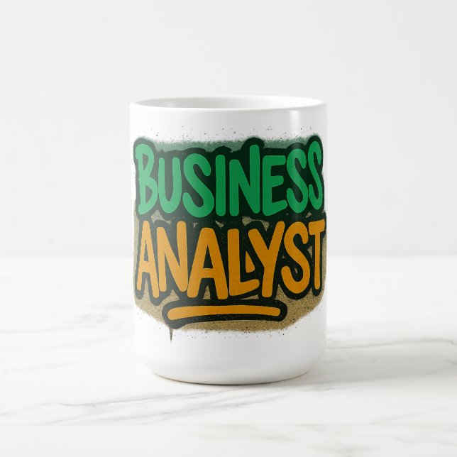 Geschäftsanalyst im Graffiti-Stil Kaffeetasse (Mittel)