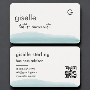 Geschäftsberater-Wasserfarbe-QR-Code Visitenkarte