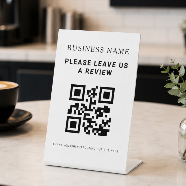 Geschäftsbewertungs-QR-Code Sockelschild (Von Creator hochgeladen)