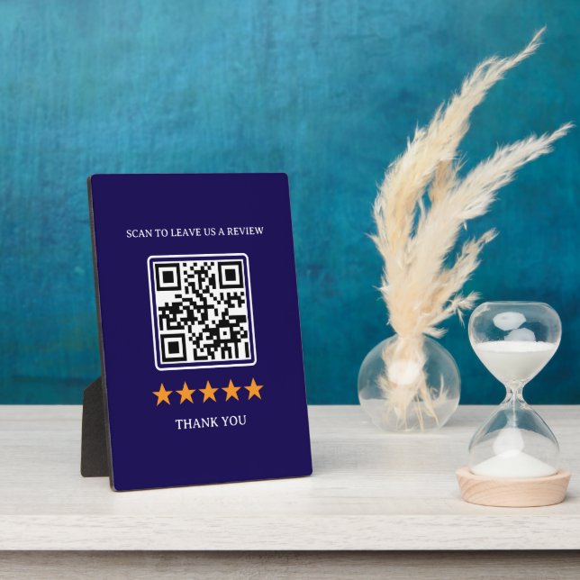 Geschäftsbewertungslink QR-Code 5" x 7" Fotoplatte (Seite)