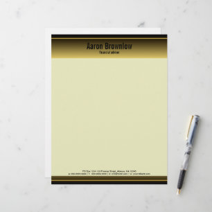 Geschäftsbriefe für Black and Gold Bars Accountant Briefbogen