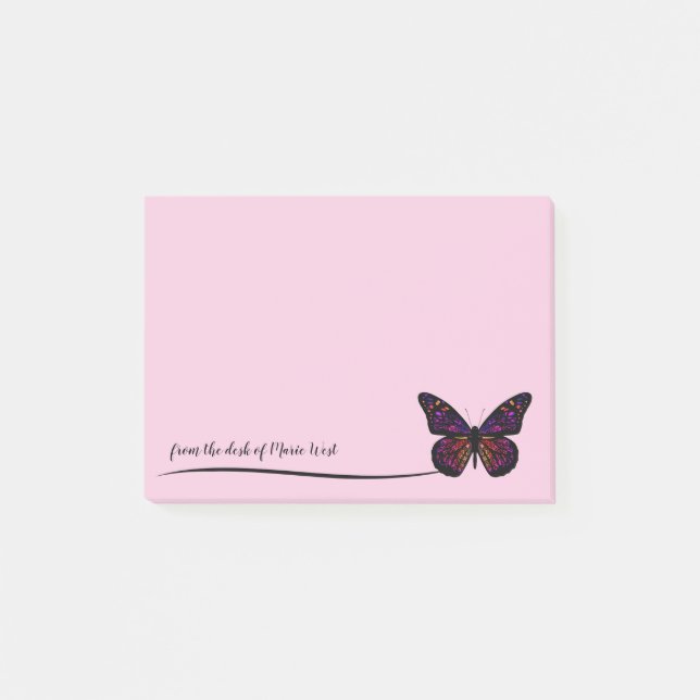 Geschäftsbüro für Trendy Nature Butterfly  Post-it Klebezettel (Vorderseite)