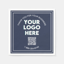 Geschäftsdanken für das benutzerdefinierte Logo QR Serviette