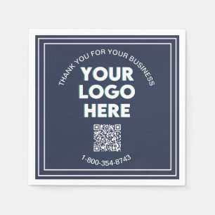 Geschäftsdanken für das benutzerdefinierte Logo QR Serviette