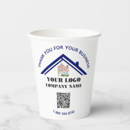Geschäftsdanken für den benutzerdefinierten QR-Cod Pappbecher