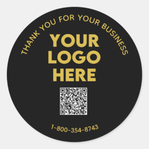 Geschäftsdanken für den benutzerdefinierten QR-Cod Runder Aufkleber
