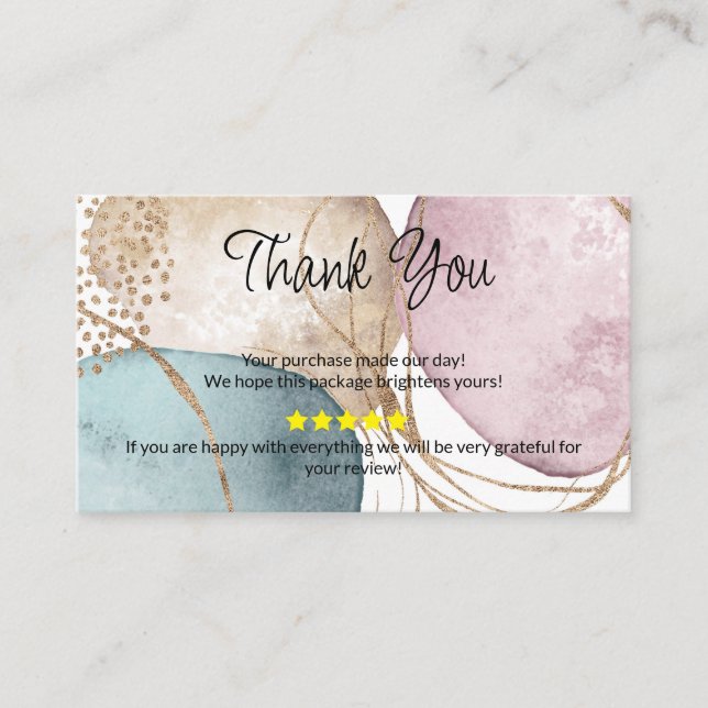 Geschäftsdanken für den hausgemachten Glitzer in R Visitenkarte (Vorderseite)