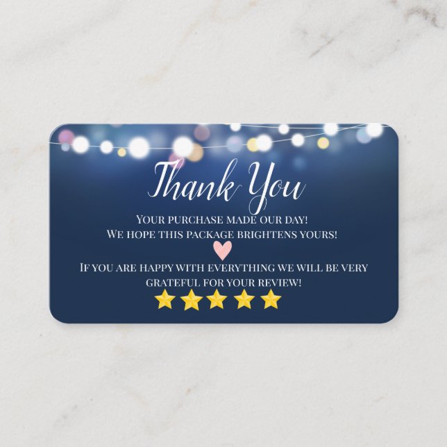 Geschäftsdanken selbst visitenkarte (Vorderseite)