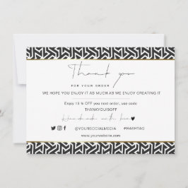 Geschäftsdanken Sie dem eleganten Black Gold Logo