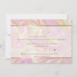 Geschäftsdanken Sie dem eleganten Rosa Marmor Gold