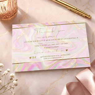 Geschäftsdanken Sie dem eleganten Rosa Marmor Gold