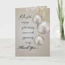 Geschäftsdanken und Feiertagsgruß mit Gold